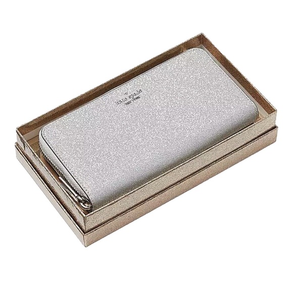 Kate Spade New York Kenzie Boxed Glitter Large Continental Wallet - Picture 1 of 11